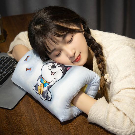 Cartoon Animal Print Hand Warmer Pillow Panda Husky Hand-tucking Warmer Sofa Cushion