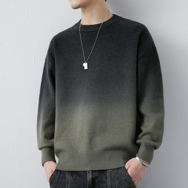 Mens Loose-fitting Crew-neck Sweater